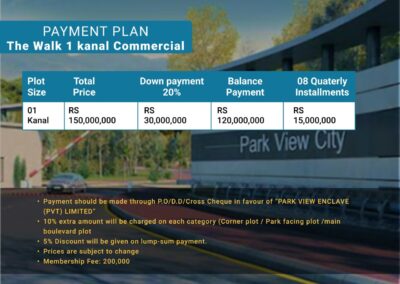Park View City Payment plan The Walk